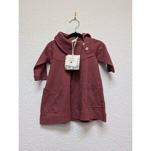 Kate Quinn Organic Cotton Lounge Dress Maroon Fall 3-6 Months